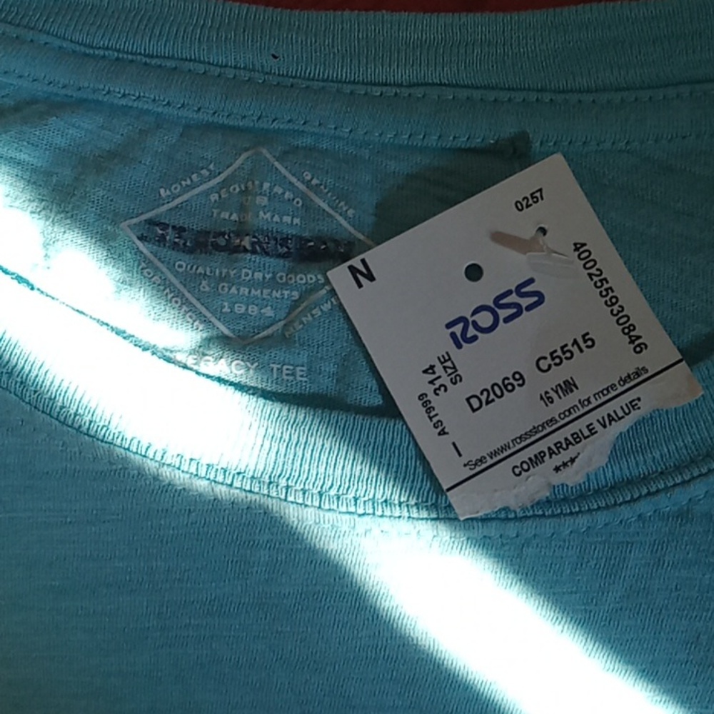 Nwt Saint Johns Bay Light Blue T-Shirt Cotton - Picture 3 of 5